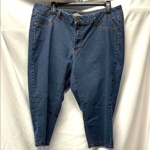 D Jeans Blue Denim Capri Jeans